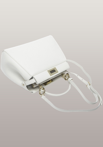 Carrie Smooth Leather Bag White