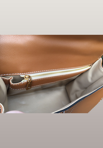 Suzanne Horseshoe Buckle Leather Medium Bag Camel