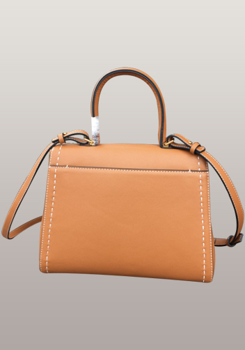 Suzanne Horseshoe Buckle Leather Medium Bag Camel