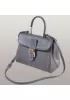 Suzanne Horseshoe Buckle Leather Medium Bag Grey