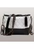Kristy Leather Bucket Bag White Black