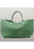Grand Boulevard Woven Large Tote Green