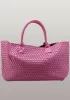 Grand Boulevard Woven Large Tote Hot Pink