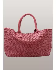 Grand Boulevard Woven Large Tote Red