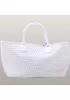 Grand Boulevard Woven Large Tote White
