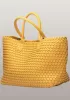 Grand Boulevard Woven Large Tote Yellow