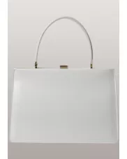 Shelton Clip Handbag White