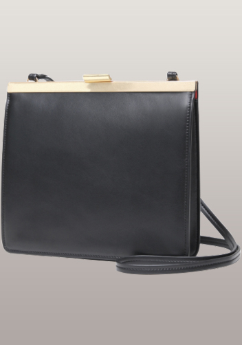 Shelton Clip Medium Shoulder Bag Black