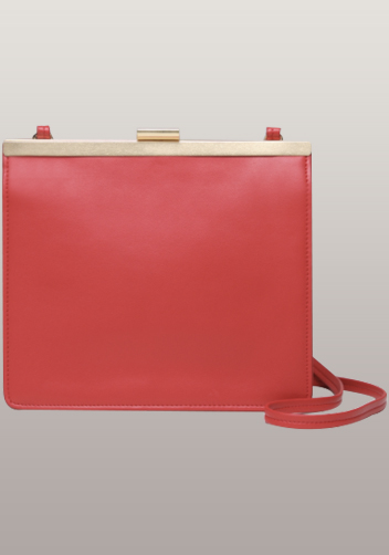 Shelton Clip Medium Shoulder Bag Red