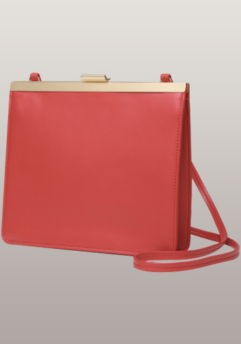Shelton Clip Medium Shoulder Bag Red