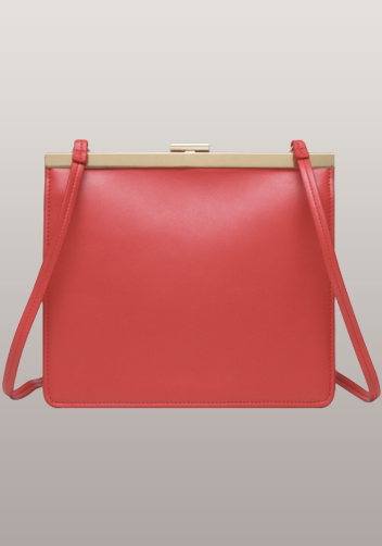 Shelton Clip Medium Shoulder Bag Red