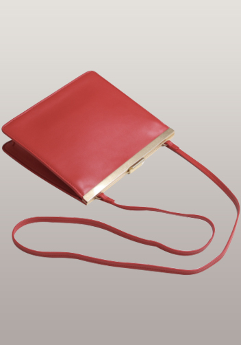 Shelton Clip Medium Shoulder Bag Red
