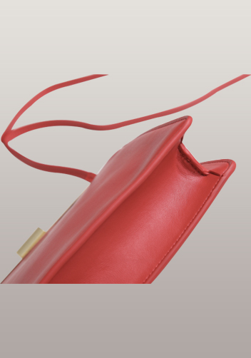 Shelton Clip Medium Shoulder Bag Red