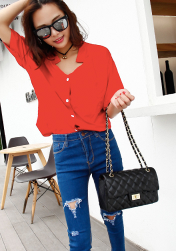 Adele Flap Bag Faux Leather Black Gold Hardware