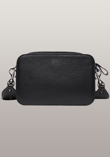 Rockstar Leather Cross Body Bag Black