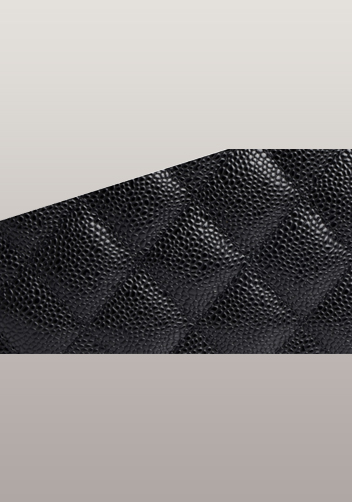 Iris Flap Bag Cowhide Leather Caviar Black