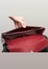 Adele V Shape Patent Leather Flap Bag Black