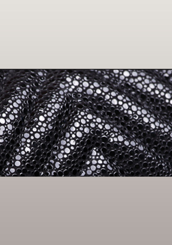 Adele V Shape Pearlfish Scales Effect Leather Flap Bag Black