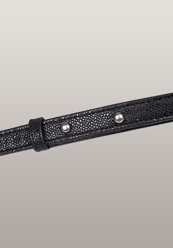 Ingrid Diamond Shape Caviar Leather Flap Black
