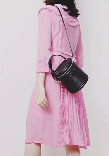 Kathryn Leather Shoulder Bag Black