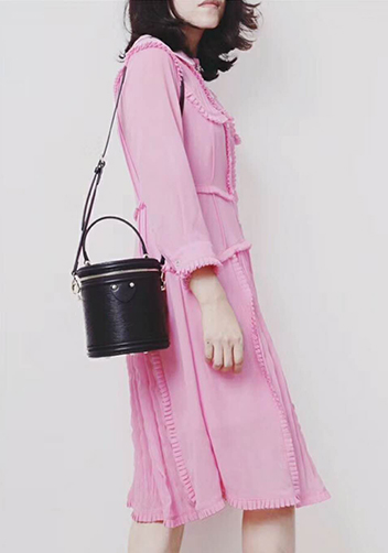 Kathryn Leather Shoulder Bag Black