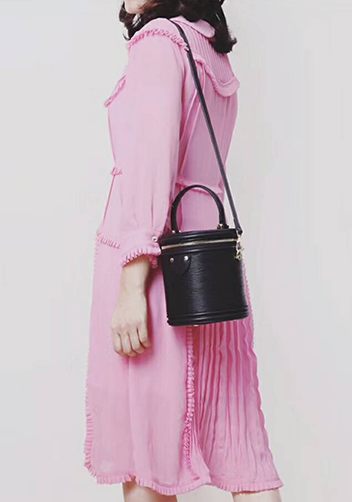 Kathryn Leather Shoulder Bag Black