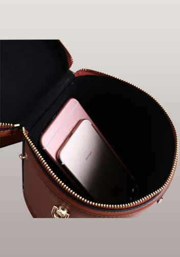 Kathryn Leather Shoulder Bag Brown