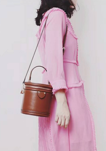 Kathryn Leather Shoulder Bag Brown