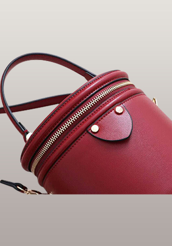 Kathryn Leather Shoulder Bag Red