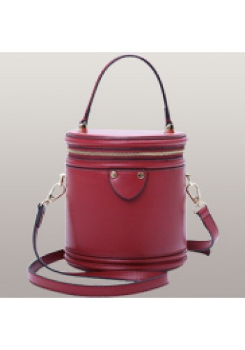 Kathryn Leather Shoulder Bag Red