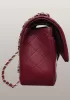 Adele Diamond Shape Leather Flap Bag Burgudy