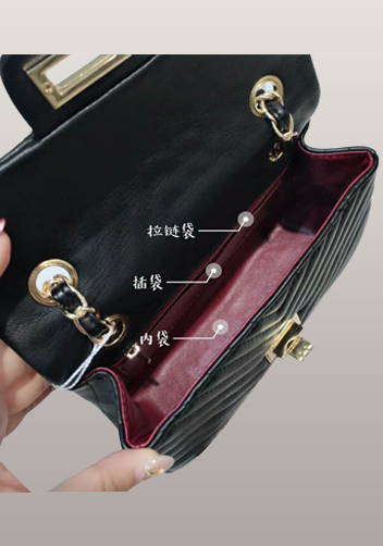 Adele Flap Mini Bag V Shape Quilted Leather Black Gold Hardware