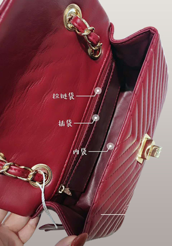 Adele Flap Mini Bag V Shape Quilted Leather Burgundy