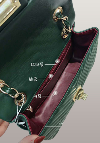 Adele Flap Mini Bag V Shape Quilted Leather Green
