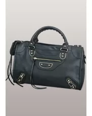 The Route 66 Faux Leather Large Bag Black