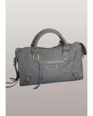 The Route 66 Faux Leather Large Bag Grey