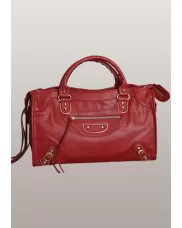 The Route 66 Faux Leather Large Bag Red