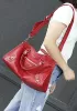 The Route 66 Faux Leather Large Bag Red
