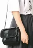 Yvonne Leather Shoulder Bag Black