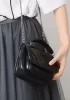 Yvonne Leather Shoulder Bag Black