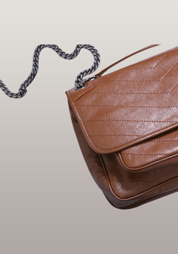 Yvonne Leather Shoulder Bag Brown