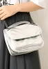 Yvonne Leather Shoulder Bag Silver