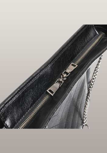 Yvonne Leather Tote Black