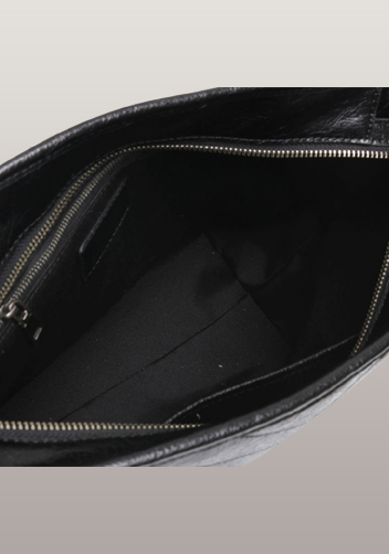 Yvonne Leather Tote Black