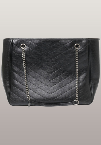 Yvonne Leather Tote Black