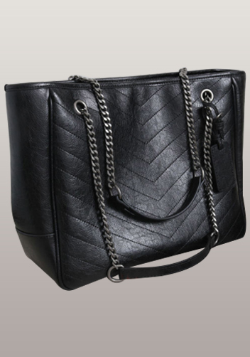 Yvonne Leather Tote Black
