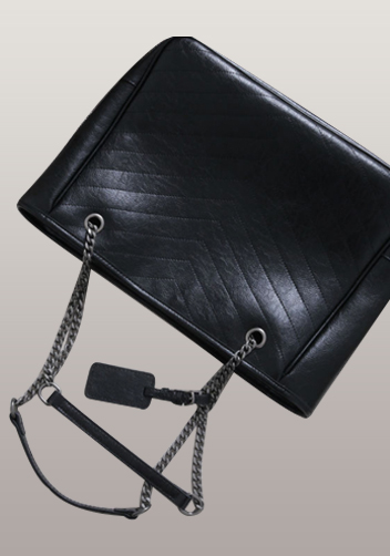 Yvonne Leather Tote Black