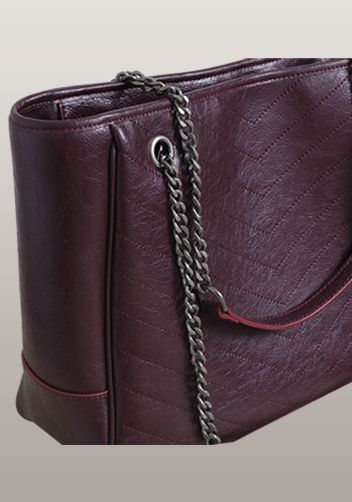 Yvonne Leather Tote Burgundy