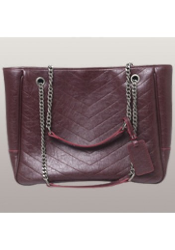 Yvonne Leather Tote Burgundy