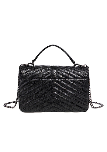Yvonne Leather Flap Bag Black